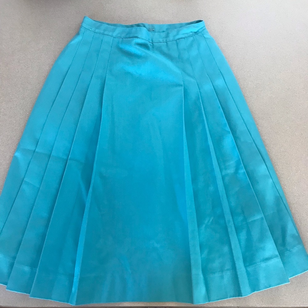 Vintage 70s midi skirt turquoise